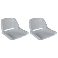 vidaXL Assentos de barco 2 pcs encosto dobrável 41x51x48 cm cinzento