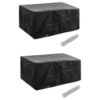 vidaXL Conjunto capas p/ mobiliário jardim 2 pcs 8 ilhós 113x113 cm