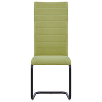 vidaXL Cadeiras de jantar cantilever 4 pcs tecido verde