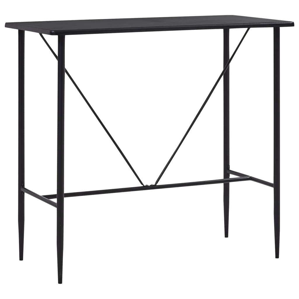 vidaXL 5 pcs conjunto de bar plástico preto