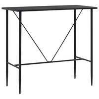 vidaXL 5 pcs conjunto de bar plástico preto