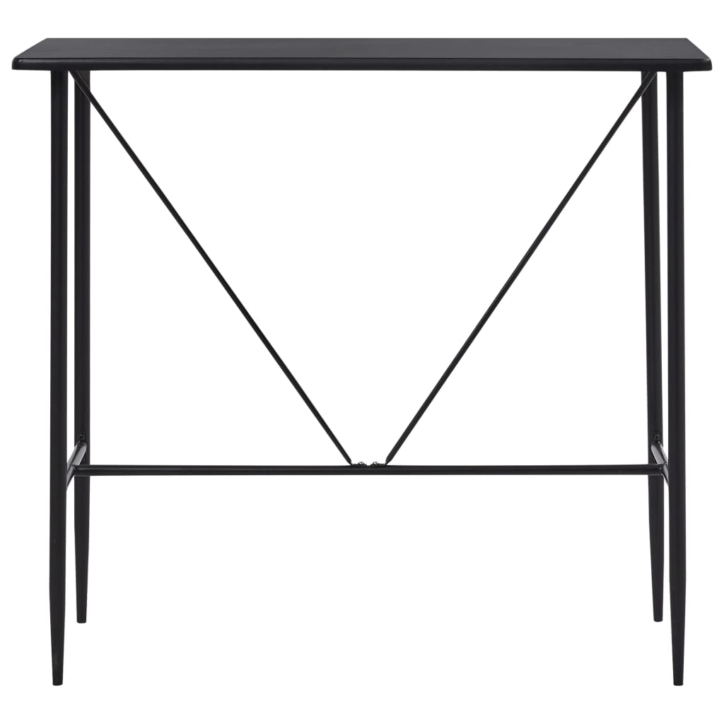 vidaXL 5 pcs conjunto de bar plástico preto