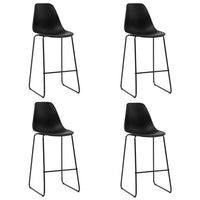 vidaXL 5 pcs conjunto de bar plástico preto