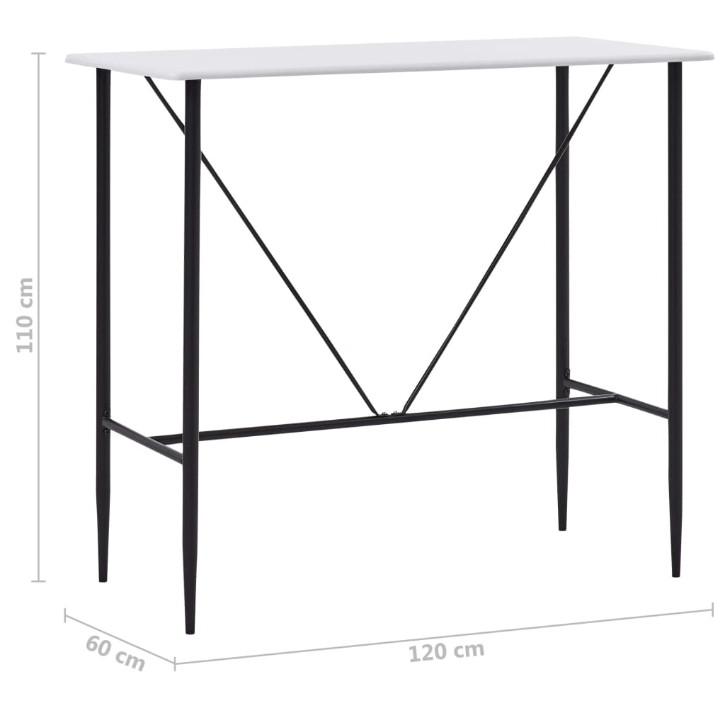 vidaXL 5 pcs conjunto de bar plástico preto