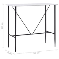 vidaXL 5 pcs conjunto de bar plástico preto