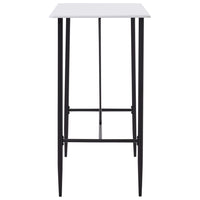 vidaXL 5 pcs conjunto de bar plástico preto