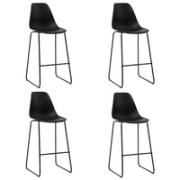 vidaXL 5 pcs conjunto de bar plástico preto