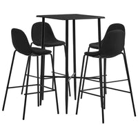 vidaXL 3 pcs conjunto de bar tecido cinzento-escuro