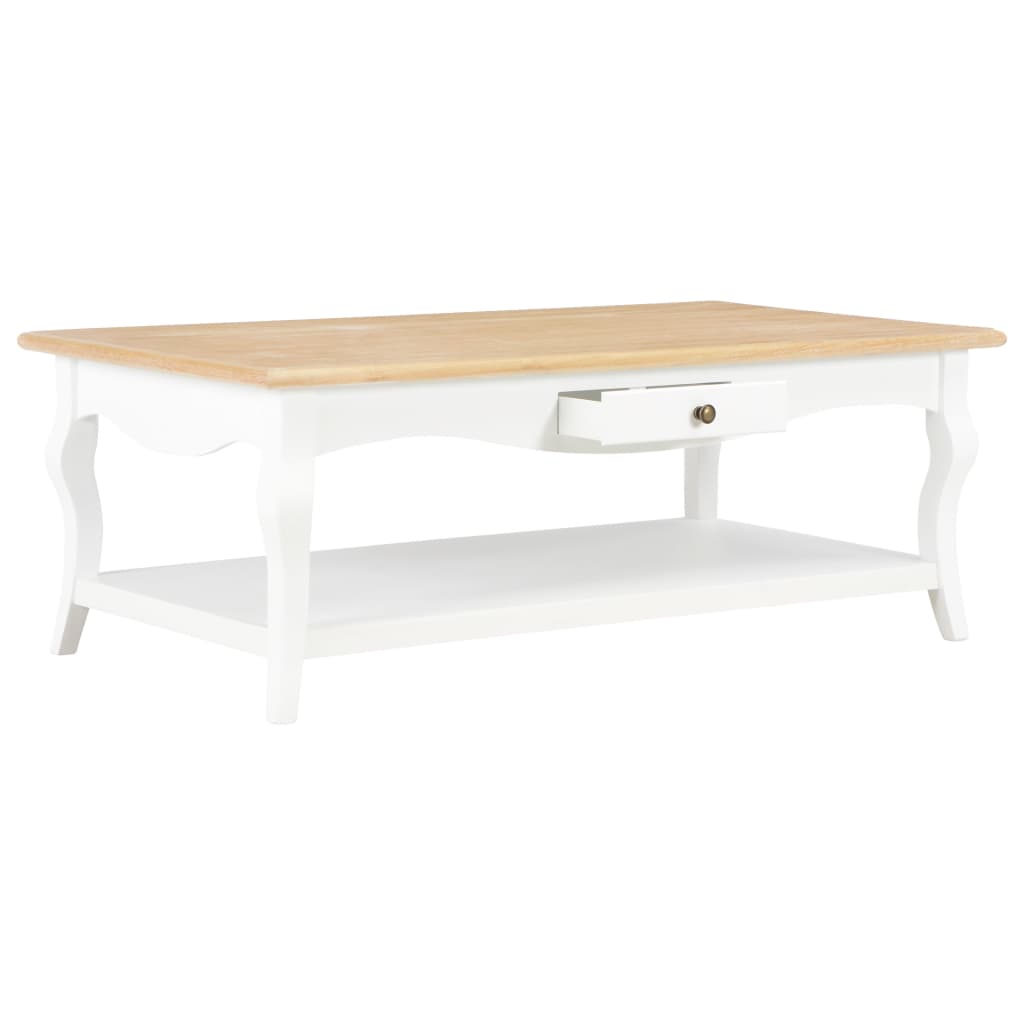 vidaXL Mesa de centro 110x60x40 cm MDF branco