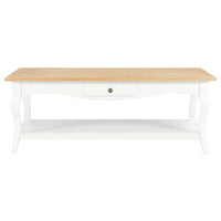 vidaXL Mesa de centro 110x60x40 cm MDF branco