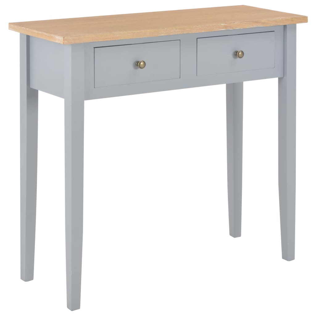 vidaXL Toucador/mesa consola com duas gavetas branco