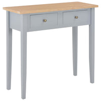 vidaXL Toucador/mesa consola com duas gavetas branco