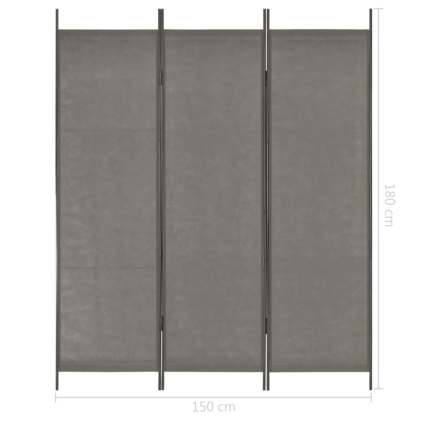 vidaXL Divisórias de Ambiente Cinza tecido