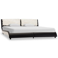 vidaXL Estrutura da Cama Cinzento e branco 160 x 200 cm