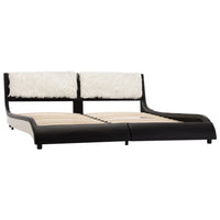 vidaXL Estrutura da Cama Cinzento e branco 160 x 200 cm