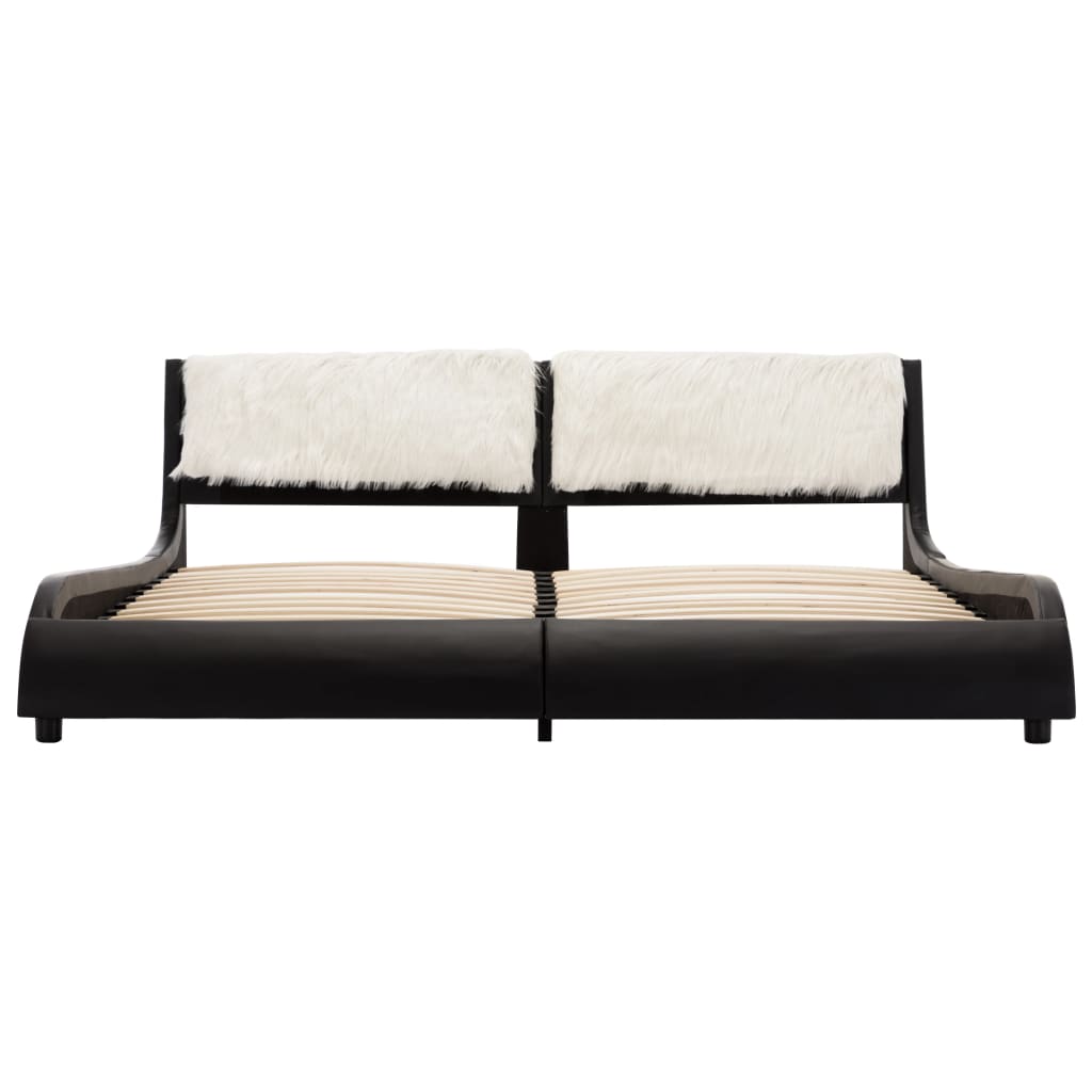 vidaXL Estrutura da Cama Cinzento e branco 160 x 200 cm