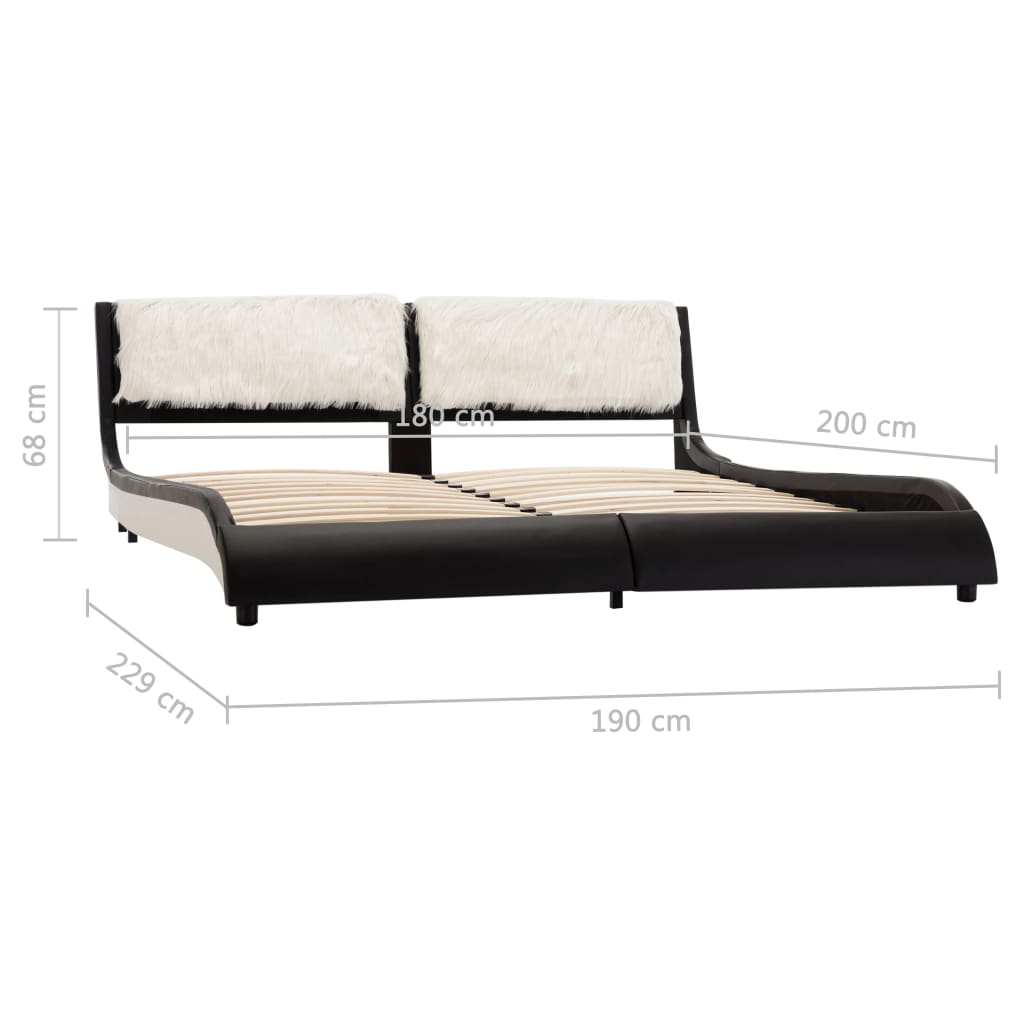 vidaXL Estrutura da Cama Cinzento e branco 160 x 200 cm