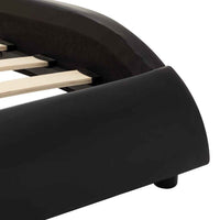 vidaXL Estrutura cama c/ LED 180x200 cm couro artificial preto/branco