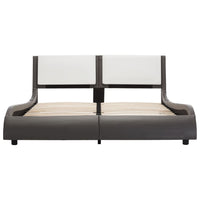 vidaXL Estrutura de cama com LED sem colchão cinza e branco 120x190 cm