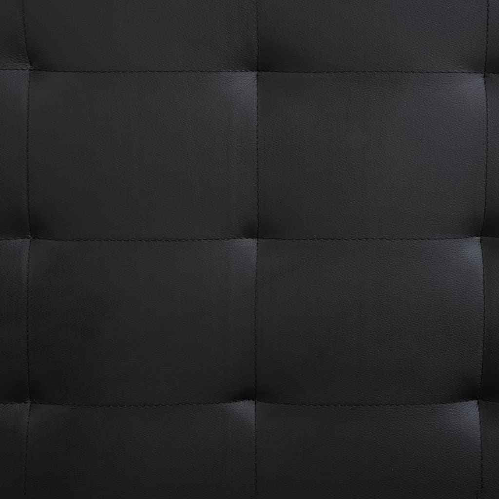 vidaXL Estrutura de cama sem colchão em couro sintético preto 200x160 cm