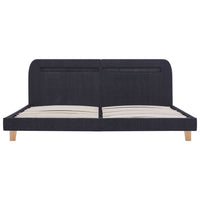 vidaXL Estrutura de cama com LEDs em tecido 180x200 cm cinzento-escuro