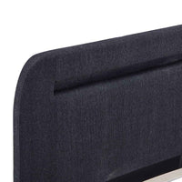 vidaXL Estrutura de cama com LEDs em tecido 180x200 cm cinzento-escuro