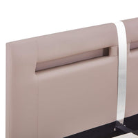 vidaXL Estrutura de cama com LED sem colchão 135x190 cm cappuccino