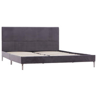 vidaXL Estrutura para cama sem colchão 135x190 cm tecido cinzento