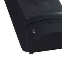 vidaXL Chaise longue de massagem c/ almofada couro artificial preto