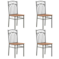 vidaXL Cadeiras de jantar 6 pcs MDF castanho