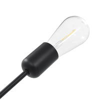 vidaXL Candeeiro teto c/ lâmpadas incandescência 2 W preto E27