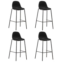 vidaXL Cadeiras de bar 6 pcs tecido preto