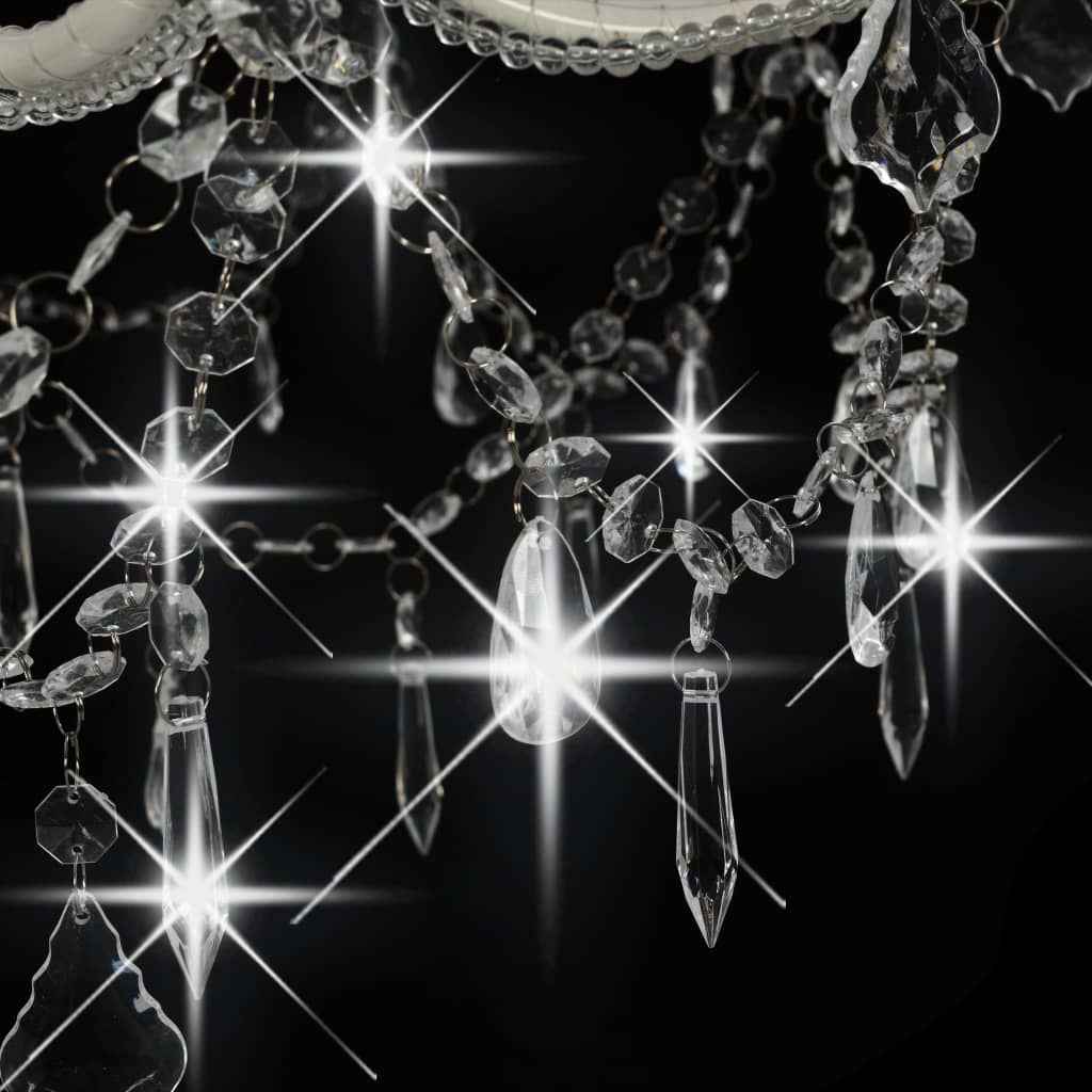 vidaXL Lustre com 2 andares branco 15 x lâmpadas E14