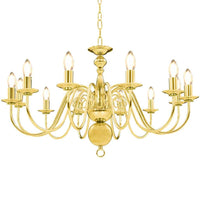 vidaXL Lustre antigo de 12 lâmpadas E14 branco