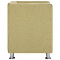 vidaXL Poltrona em forma de cubo tecido verde