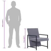 vidaXL Poltrona em tecido cinzento-claro