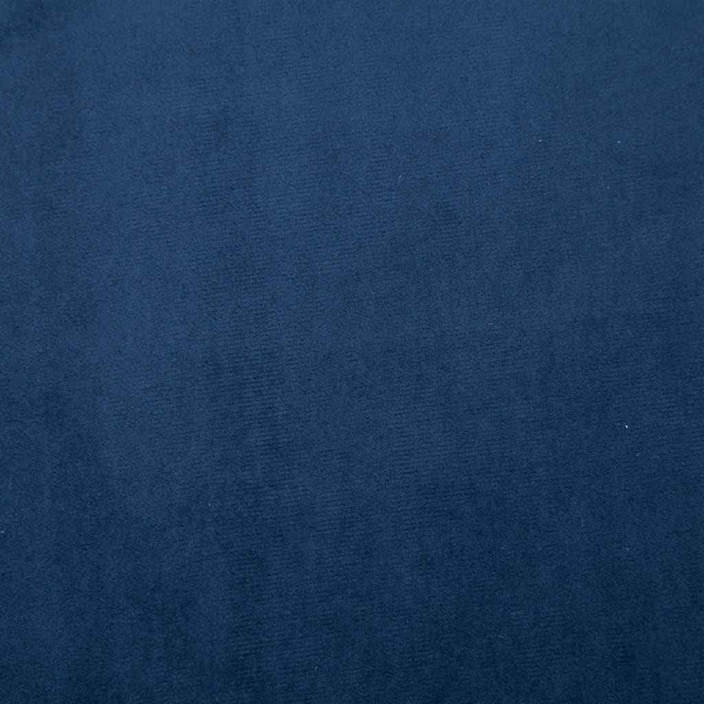 vidaXL Poltrona com pés cromados veludo azul