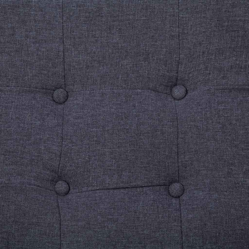 vidaXL Sofá de 2 lugares c/ apoio braços aço + tecido cinzento-escuro