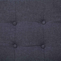 vidaXL Sofá de 2 lugares c/ apoio braços aço + tecido cinzento-escuro