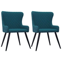 vidaXL Cadeiras de jantar 2 pcs veludo azul