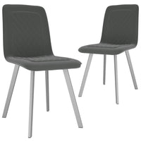vidaXL Cadeiras de jantar 2 pcs veludo cinzento