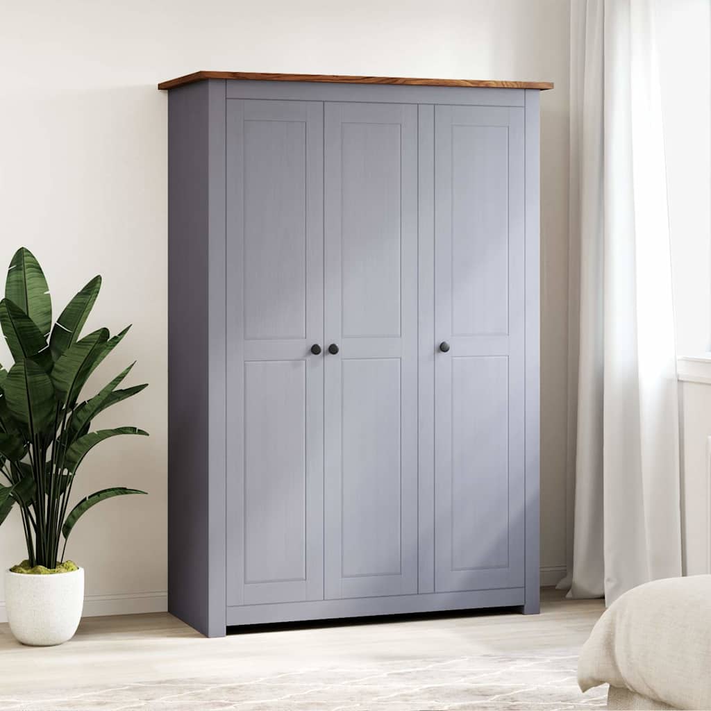 vidaXL Roupeiro com 3 portas 118x50x171,5 cm pinho Panamá