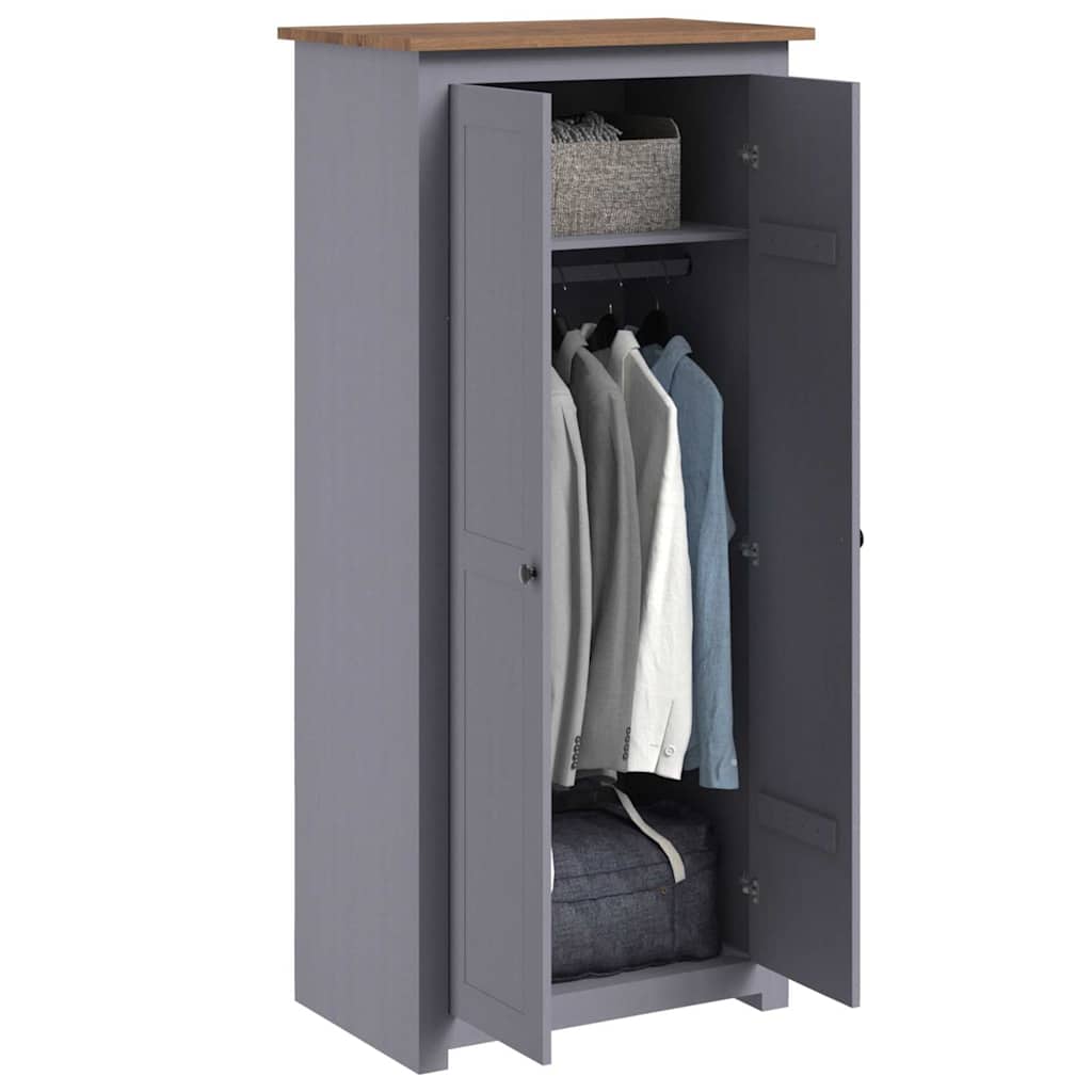 vidaXL Roupeiro com 3 portas 118x50x171,5 cm pinho Panamá