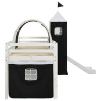 vidaXL Estrutura de cama infantil c/ escorrega e escada pinho 97x208cm