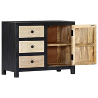 vidaXL Móvel apoio esculpido à mão 75x35x60 cm madeira mangueira cinza