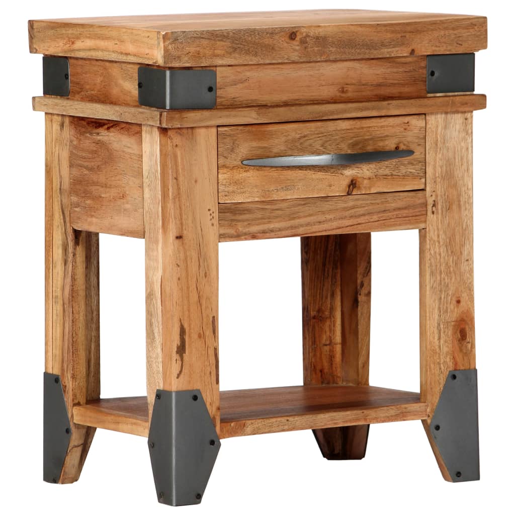 vidaXL Mesa consola 110x34x74 cm madeira de acácia maciça