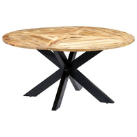 vidaXL Mesa de jantar redonda 150x76 cm madeira de mangueira maciça