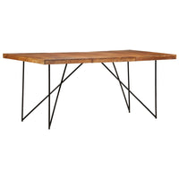 vidaXL Mesa de jantar 180x90x76 cm madeira de mangueira maciça