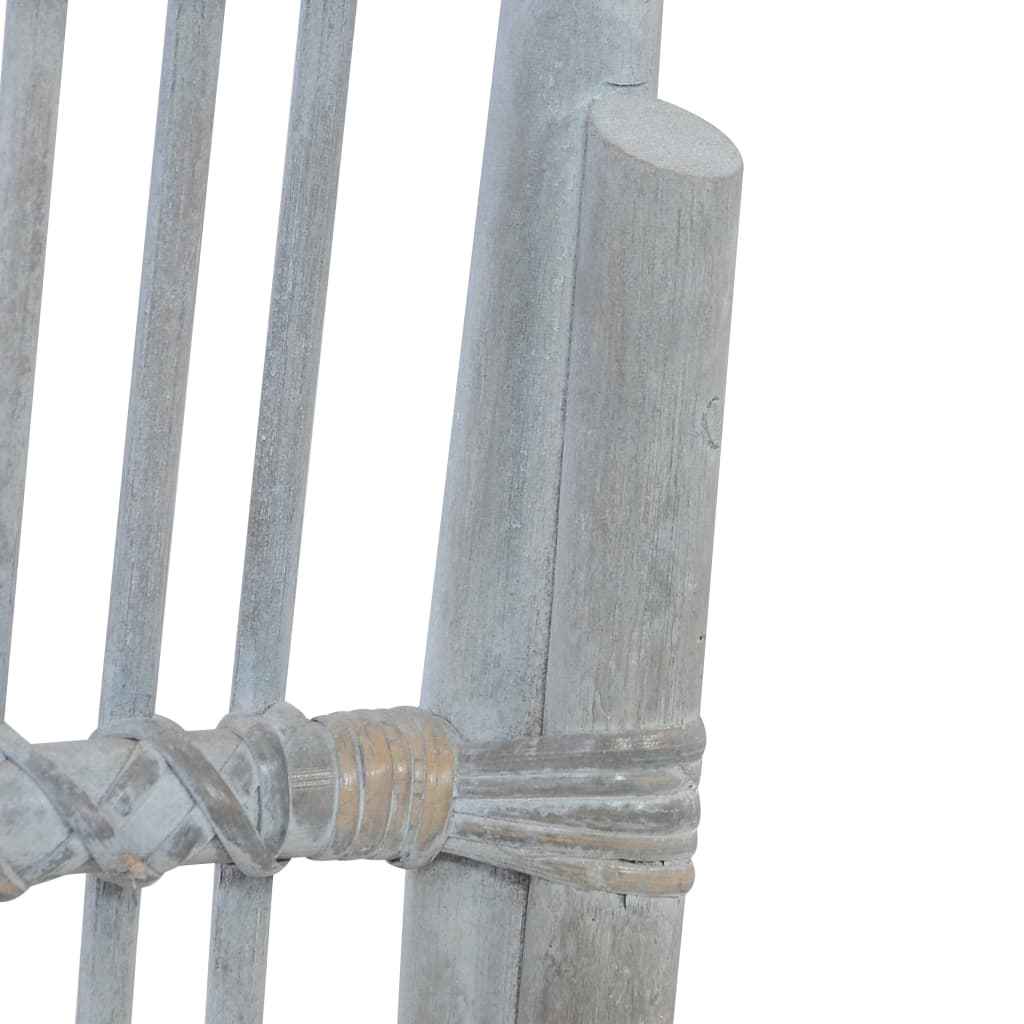 vidaXL Cadeiras de jantar com almofadões 2 pcs vime natural cinzento