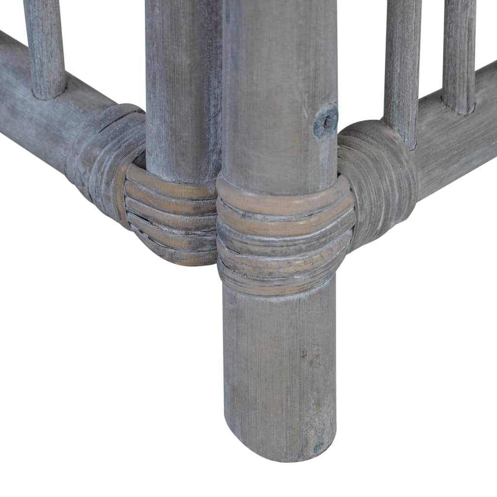 vidaXL Cadeiras de jantar com almofadões 2 pcs vime natural cinzento